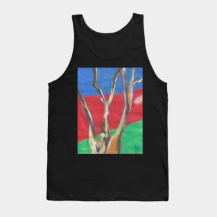 abstract art dry tree multicolor original ilustration Tank Top